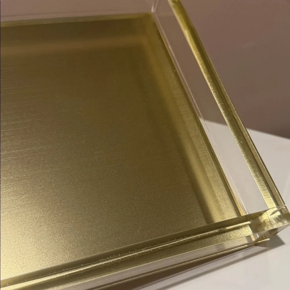 Tizo Lucite Decorative Tray, Gold